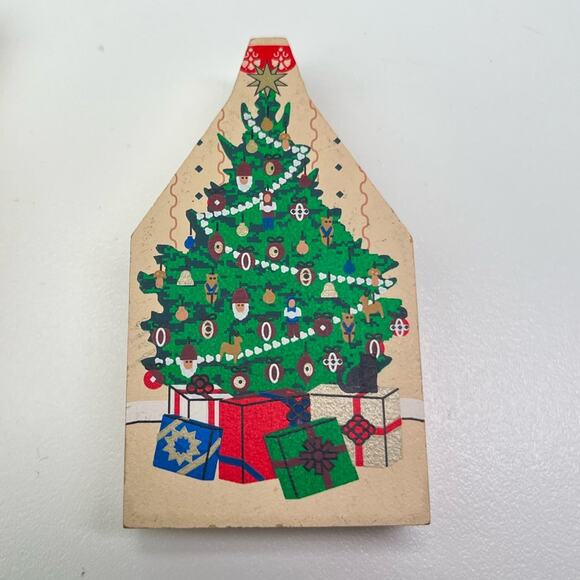 Vintage 1997 The Cat's Meow Nutcracker 3 Piece Wood Christmas Shelf Sitters - Picture 7 of 13